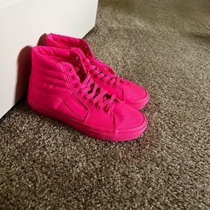 Vans Sk8 High Womens 8.5 Neon Pink